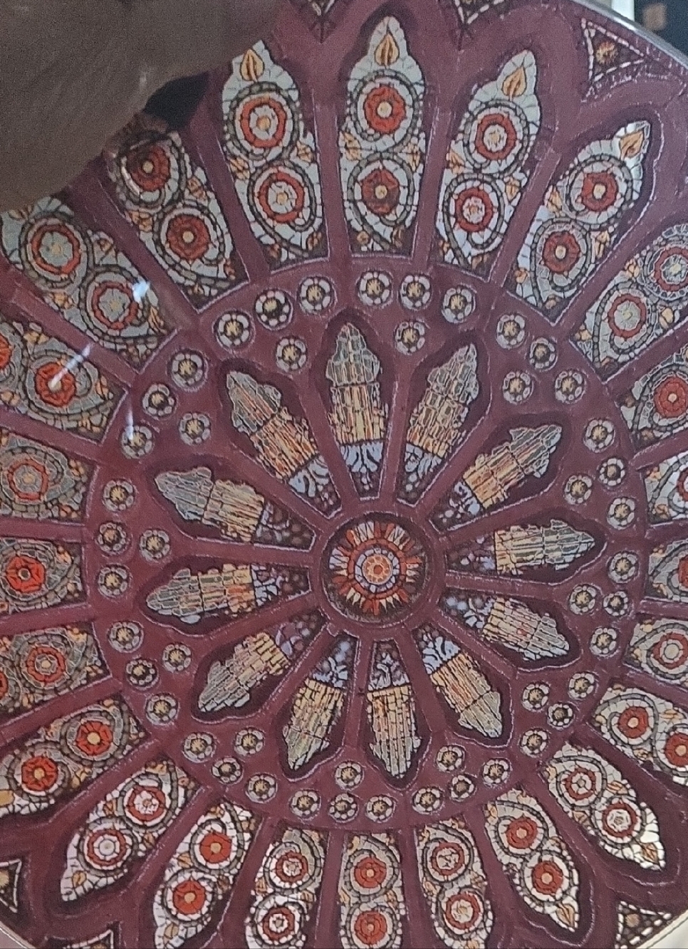 Silhouette Servers Box #7316 Purple, Reds, Navy and Cream Colors